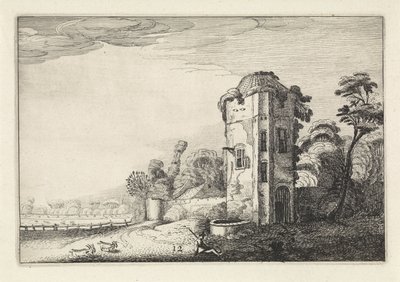 الراعي في برج بئر المناظر الطبيعية (عنوان المسلسل) Amenissimae aliquot Requculae (عنوان السلسلة) بواسطة جان فان دي فيلدي (الثاني)