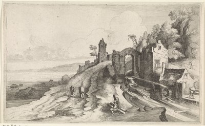 المناظر الطبيعية الساحلية مع طاحونة مائية Seascapes (عنوان المسلسل) بواسطة جان فان دي فيلدي (الثاني)