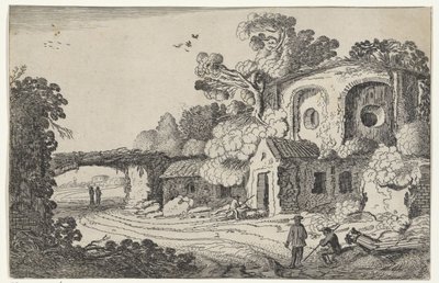 اجتمع Landschap مع oude burcht أطلال في المناظر الطبيعية (عنوان المسلسل) الآثار القديمة وبعض أجمل المناطق (عنوان السلسلة) بواسطة جان فان دي فيلدي (الثاني)