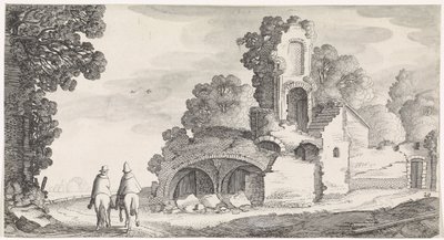 منظر طبيعي به آثار وفرسان مناظر Playsante والوجوه المسلية (عنوان المسلسل) بواسطة جان فان دي فيلدي (الثاني)