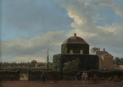 ذا هويس تن بوش في لاهاي ومنظرها الرسمي للحديقة من الشرق ، كاليفورنيا. 1668-70. بواسطة جان فان دير هايدن