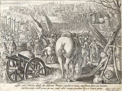 جيوفاني دي ميديتشي في ميلانو ، لوحة من "تاريخ ميديشي" ، نقشها فيليب جالي (1537-1612) ، c.1583 بواسطة جان فان دير سترايت