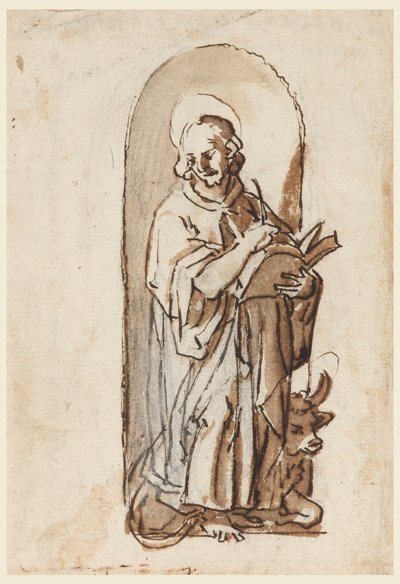 القديس لوقا في محراب بواسطة Jan van der Straet, called Stradanus