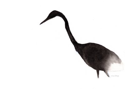 مالك الحزين بالحبر، حوالي 2020 (حبر على ورق) بواسطة جانيل براج