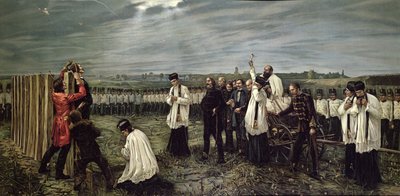 إعدام الضباط الهنغاريين من قبل النمساويين في أراد ، المجر في 6 أكتوبر 1849 ، 1893 (كروموليثو) بواسطة يانوس ثورما