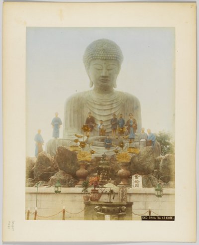 Daibutsu في كوبي ، اليابان (صورة بلون أبيض وأسود ملونة يدويًا) بواسطة مصور ياباني