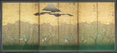 Musashino - مجهول - القرن السابع عشر - ألوان مائية وحبر على ورق - 155،5x363 - متحف سنتوري للفنون بواسطة المدرسة اليابانية