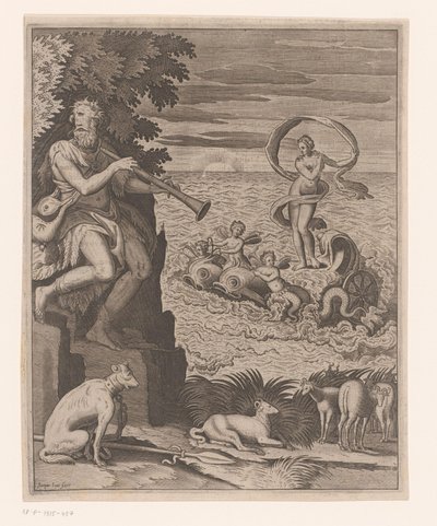 انتصار كوكب الزهرة مع Polyphemus على الشاطئ بواسطة Jaspar de Isaac
