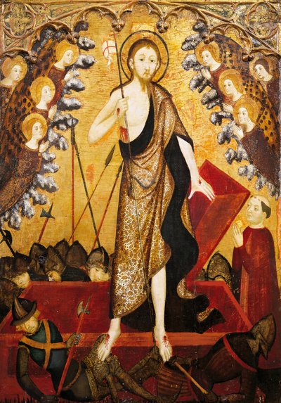 Resurrection of Christ, panel from Altarpiece of Holy Sepulchre بواسطة جاومي سيرا