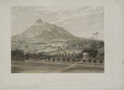 الحديقة في Buitenzorg (Aquatint) بواسطة المدرسة الجاوية