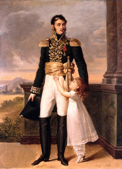 الجنرال جونوت وابنته جوزفين ، ج. 1805 (رسم) بواسطة جان بابتيست (Attr. to) Isabey
