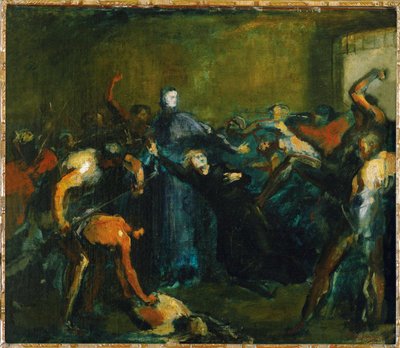 مونسينيور داربوي في السجن (زيت على قماش) بواسطة جان بابتيست كاربو