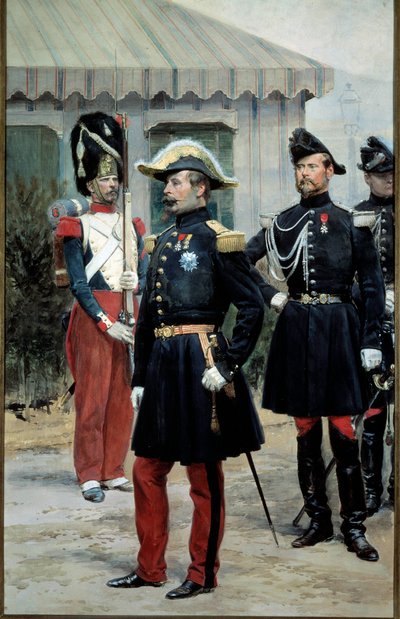 صورة للإمبراطور نابليون الثالث (1808-1873). لوحة مائية بواسطة Edouard Detaille (1848-1912). القرن التاسع عشر في باريس ، Musee de l'Armee بواسطة جان بابتيست إدوارد التفاصيل