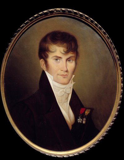 صورة لكلود فرانسيس ، بارون دي مينيفال (1778-1850) سكرتير نابليون بونابرت. لوحة جان بابتيست إيسابي (1767-1855) بواسطة جان بابتيست إيسابي
