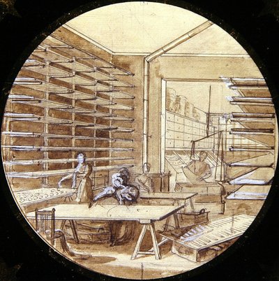 تصميم لوحة سيفرس ، من Service des Arts Industriels (قلم وحبر مع زيادة على الورق) بواسطة جان تشارلز Develly
