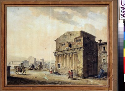 روما ، منزل بيلاطس البنطي (10 ق.م - 39 م) (روما ، منزل بيلاطس البنطي). رسم جان فرانسوا توماس دي طومون (1754-1813). ألوان مائية وحبر على ورق ، 36.7 × 46.6 سم بواسطة جان فرانسوا توماس دي تومون