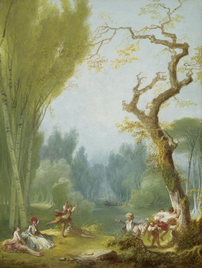 لعبة الحصان والفارس ، 1775-80 (زيت على قماش) بواسطة Jean Honore Fragonard
