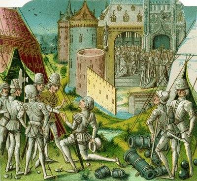 ماركيز سيغيسموند من براندنبورغ (أو لوكسمبورغ ، إمبراطور روماني مقدس بواسطة جان (بعد) فرويسارت