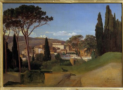 منظر لفيلا رومانية رسمها أخيل جيه بينوفيل (1815-1891) 1844 صن. 0،51 × 0،72 م باريس ، متحف أورسيه بواسطة جان أشيل بنوفيل