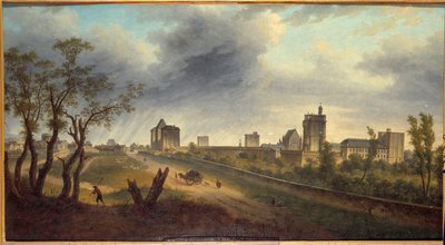 منظر لقلعة فينسين لوحة رسمها أدريان جينييه (1816-1854) بواسطة جان أدريان جينييه
