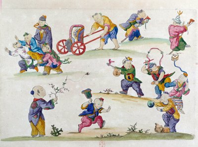 رسم من إناء صيني: لعب للأطفال. لوحة جان أنطوان فرايس (القرن الثامن عشر) بواسطة جان أنطوان فرايس