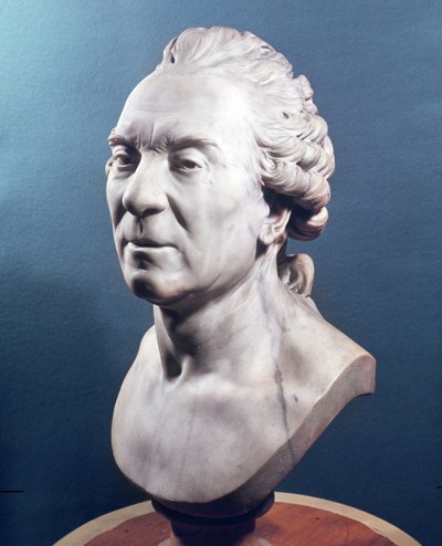 تمثال نصفي لجورج لويس لوكلير (1707-88) Comte de Buffon ، c.1783 (رخام) بواسطة جان انطوان هدون