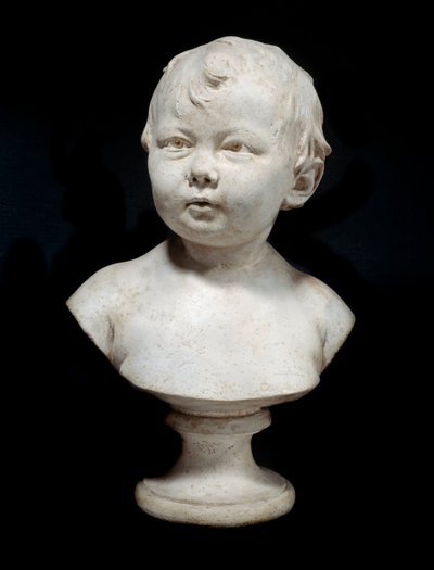 سابين هودون في سن العشرة أشهر تمثال نصفي في الجبس بواسطة جان أنطوان هدون (1741-1828) 1788 باريس ، متحف اللوفر بواسطة جان انطوان هدون