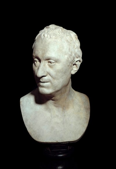 تمثال نصفي من الطين للفيلسوف دينيس ديدرو (1713-1784) نحت جان أنطوان هودون (1741-1828) 1771 باريس ، متحف اللوفر بواسطة جان انطوان هدون