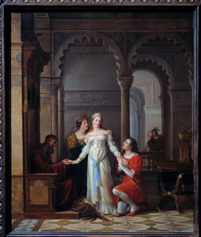 رسم توضيحي لجلد حمار لحكاية تشارلز بيرولت (1628-1703) تحمل نفس الاسم تمثل الأميرة الشابة في قصر والدها في حبها. رسم جان أنطوان لوران (1763-1832) 1819 صن. 0،55x0،45 م بور أون بريس ، متحف دي بواسطة جان أنطوان لوران