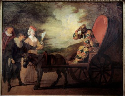 Harlequin (Arlecchino) إمبراطور القمر. لوحة جان أنطوان واتو (1684-1721) بواسطة جان أنطوان واتو