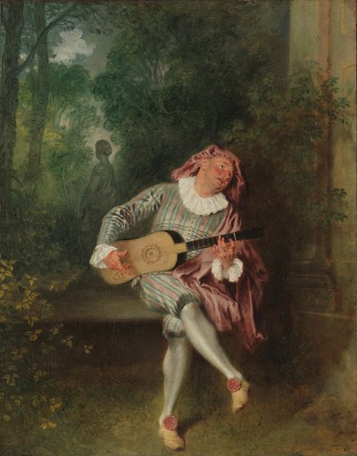 Mezzetin حوالي 1718-20 (زيت على قماش) بواسطة جان أنطوان واتو