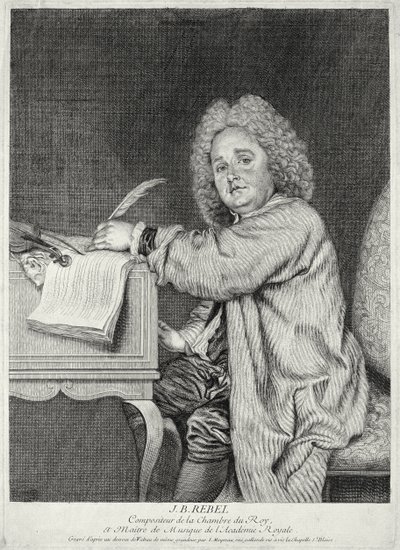 صورة لجون فيري ريبيل (1666-1747) منقوشة بواسطة مويرو بواسطة جان أنطوان واتو