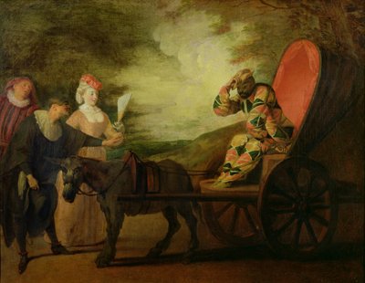 Harlequin ، إمبراطور القمر ، ج .1712 بواسطة جان أنطوان واتو