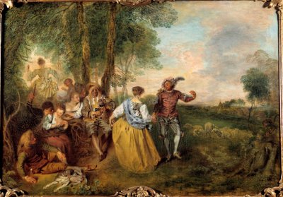 الرعاة. لوحة جان أنطوان واتو (1684-1721) بواسطة جان أنطوان واتو