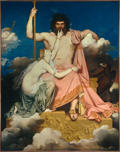 Jupiter and Thetis Painting by Jean Auguste Dominique Ingres (1780-1867) 1811 Sun. 3,2x2,6 m Aix en Provence, Musee Granet بواسطة جان أوغست دومينيك إنجرس