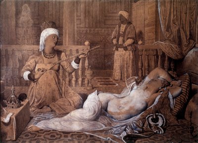 Odalisque à l "slave Drawing بواسطة Jean Auguste Dominique Ingres بواسطة جان أوغست دومينيك إنجرس