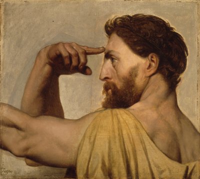 دراسة ل Phidias في تأليه هوميروس ، 1827 بواسطة جان أوغست دومينيك إنجرس