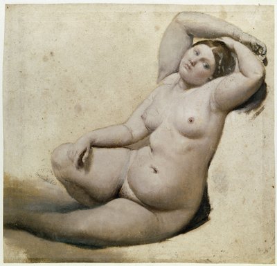 دراسة للحمام التركي: المرأة ذات الأذرع الثلاثة - رسم جان أوغست دومينيك إنجرس (1780-1867) زيت على ورق ، 25 × 26 سم ، حوالي 1860. مونتوبان ، متحف إنجرس بواسطة جان أوغست دومينيك إنجرس