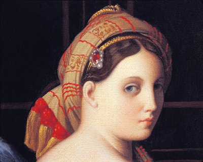 وجه Odalisque ، تفاصيل من The Great Odalisque ، بقلم جان أوغست دومينيك إنجرس ، التفاصيل ، زيت على قماش بواسطة جان أوغست دومينيك إنجرس