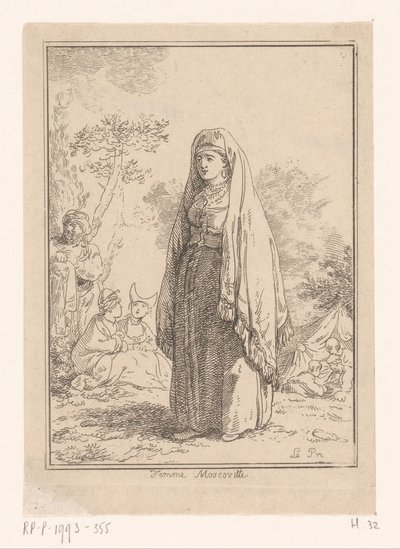 امرأة موسكو فام موسكوفيت (العنوان على الكائن) نساء موسكو في الزي الإقليمي (عنوان المسلسل) Deuxième Suite d