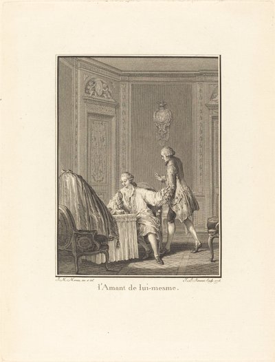محب لنفسه بواسطة Jean Baptiste Blaise Simonet after Jean Michel Moreau
