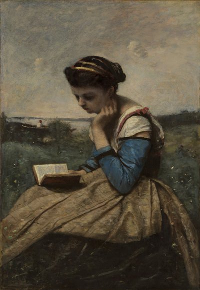 قراءة المرأة ، 1869 و 1870. بواسطة جان بابتيست كميل كوروت
