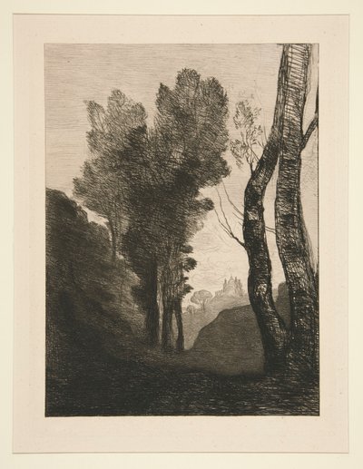 Environs de Rome (بالقرب من روما) بواسطة Jean-Baptiste-Camille Corot