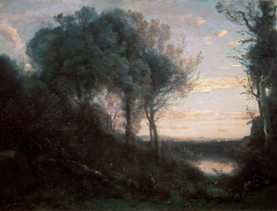 مساء 1850-1860. بواسطة جان بابتيست كميل كوروت