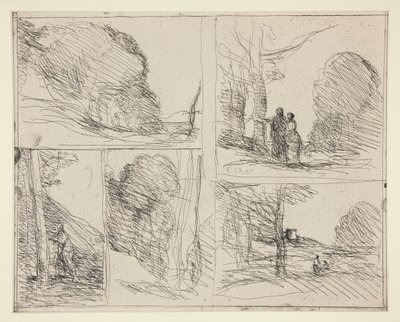 خمسة اسكتشات: 1. Le Jardin de P؟ ricl؟ s (The Garden of Pericles) 2. L بواسطة جان بابتيست كميل كوروت