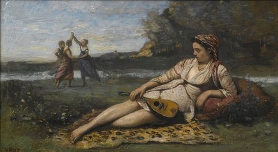 شابات من سبارتا (Jeunes يشعرن بالسبارتي). حوالي 1868-1870 بواسطة جان بابتيست كميل كوروت