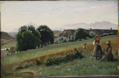 منظر طبيعي في مورنيكس ، c.1842 بواسطة جان بابتيست كميل كوروت