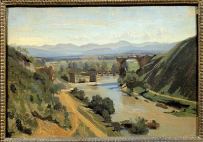 جسر نارني بالقرب من روما رسمه كاميل كورو (1796-1875) 1826 صن. 0،34 × 0،48 م بواسطة جان بابتيست كميل كوروت