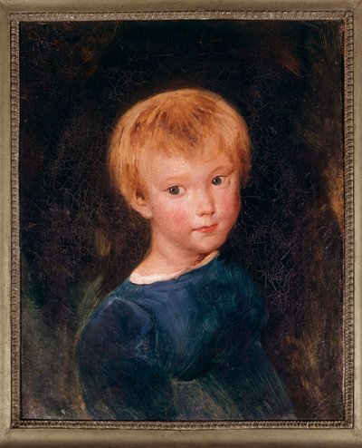 صورة لصبي صغير. لوحة تصور طفلاً صغيراً بشعر أحمر. لوحة كاميل كورو (1796-1875) القرن التاسع عشر بواسطة جان بابتيست كميل كوروت