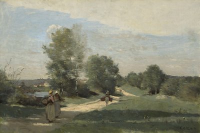 الطريق بالماء ، 1865؟ -70 بواسطة جان بابتيست كميل كوروت